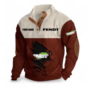 Modern Agriculture Tractor Men's Stand Up Collar Base Shirt CAR479 - Dark Red