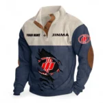 Farmyard Workhorse Men's Stand Up Collar Base Shirt CAR479 - Navy Blue