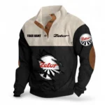 Agricultural Tractor Men's Stand Up Collar Base Shirt CAR479 - Black