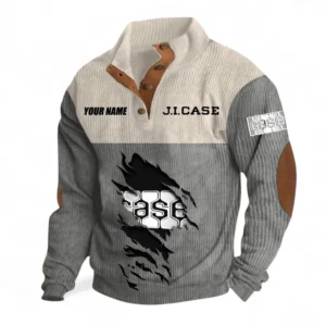 Tillage Tractor Men's Stand Up Collar Base Shirt CAR479 - Gray