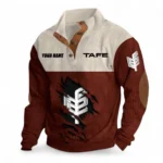 Multi-Purpose Tractor Men's Stand Up Collar Base Shirt CAR479 - Dark Red