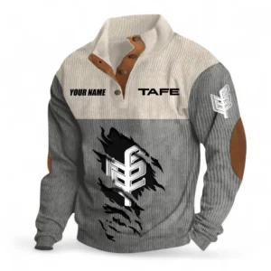 Compact Agricultural Tractor Men's Stand Up Collar Base Shirt CAR479 - Gray