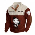 Rural Work Machine Men's Stand Up Collar Base Shirt CAR479 - Dark Red