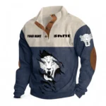 Field Utility Vehicle Men's Stand Up Collar Base Shirt CAR479 - Navy Blue
