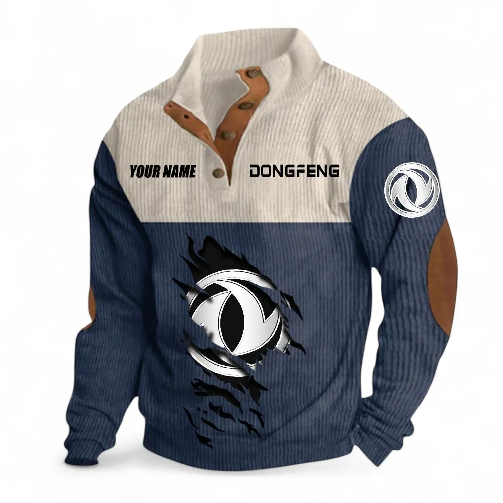 Logistics Vehicle Men's Stand Up Collar Base Shirt CAR479 - Navy Blue