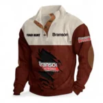 Diesel Tractor Men's Stand Up Collar Base Shirt CAR479 - Dark Red