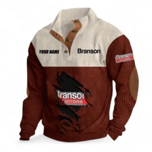 Diesel Tractor Men's Stand Up Collar Base Shirt CAR479 - Dark Red