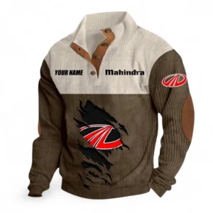 Robust Tillage Tractor Men's Stand Up Collar Base Shirt CAR479 - Brown