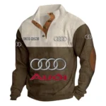 High-End Automobile Men's Stand Up Collar Base Shirt CAR480 - Brown