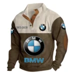 Compact Luxury Car Men's Stand Up Collar Base Shirt CAR480 - Brown