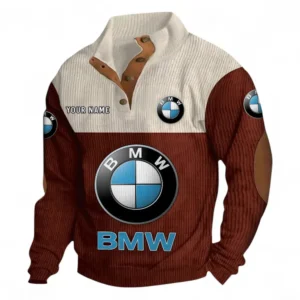 High-Performance Sedan Men's Stand Up Collar Base Shirt CAR480 - Dark Red