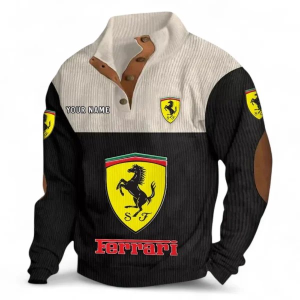 Exotic Sports Car Men's Stand Up Collar Base Shirt CAR480 - Black