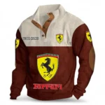 Luxury Speedster Men's Stand Up Collar Base Shirt CAR480 - Dark Red