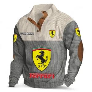 High-Performance Coupe Men's Stand Up Collar Base Shirt CAR480 - Gray