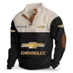 American Pickup Truck Men's Stand Up Collar Base Shirt CAR480 - Black