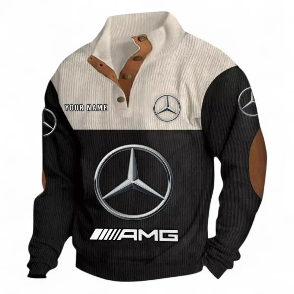 Elite Sports Vehicle Men's Stand Up Collar Base Shirt CAR480 - Black