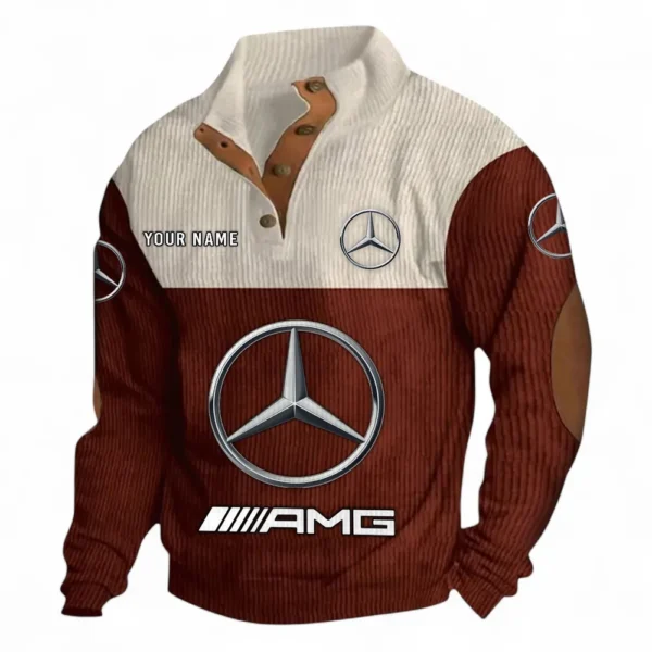 Premium Roadster Men's Stand Up Collar Base Shirt CAR480 - Dark Red