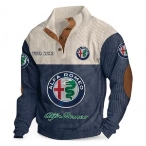 Italian Performance Coupe Men's Stand Up Collar Base Shirt CAR480 - Navy Blue