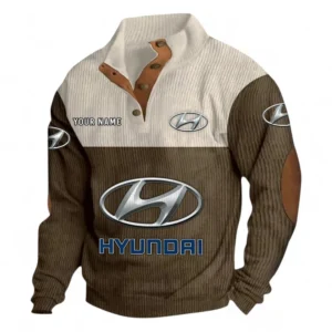 Hatchback Men's Stand Up Collar Base Shirt CAR480 - Brown