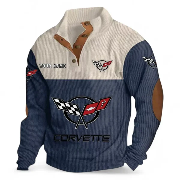Sleek Sports Coupe Men's Stand Up Collar Base Shirt CAR480 - Navy Blue