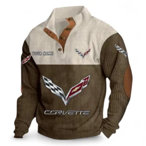 Modern Muscle Car Men's Stand Up Collar Base Shirt CAR480 - Brown