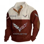 Race-Inspired Car Men's Stand Up Collar Base Shirt CAR480 - Dark Red