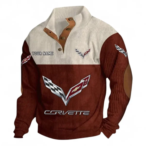 Race-Inspired Car Men's Stand Up Collar Base Shirt CAR480 - Dark Red