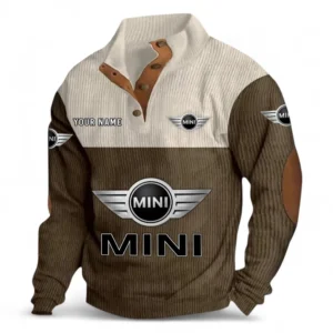 Fun Ride Car Men's Stand Up Collar Base Shirt CAR480 - Brown