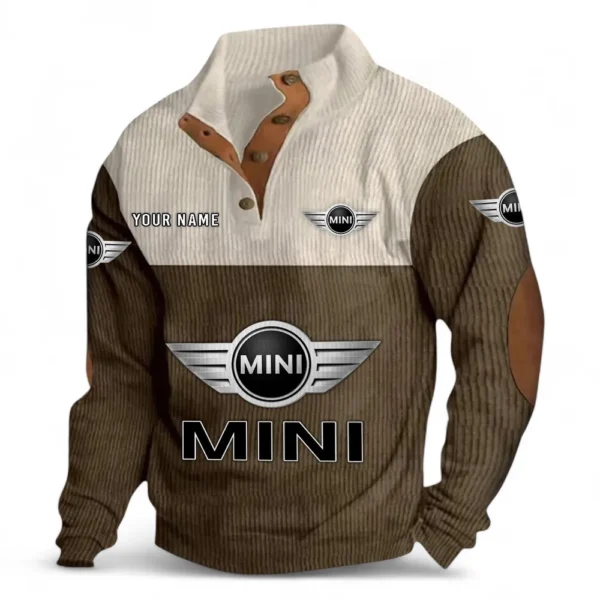 Fun Ride Car Men's Stand Up Collar Base Shirt CAR480 - Brown