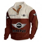 Small Crossover Men's Stand Up Collar Base Shirt CAR480 - Dark Red