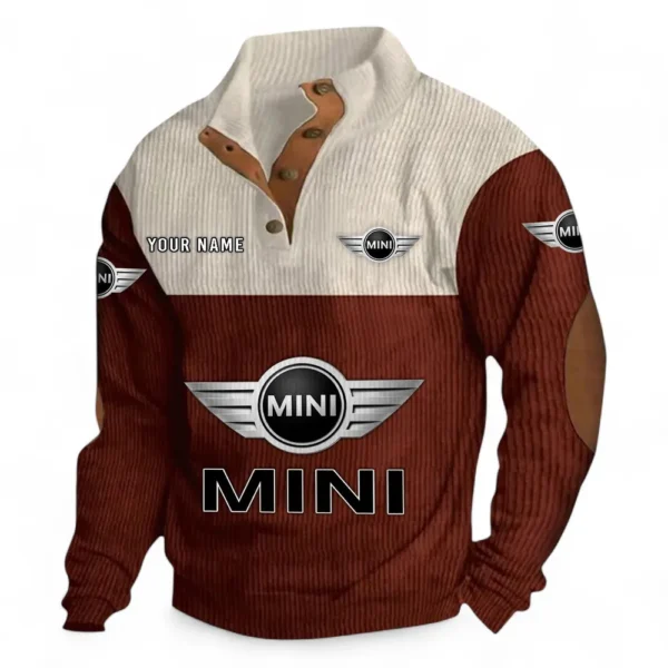Small Crossover Men's Stand Up Collar Base Shirt CAR480 - Dark Red
