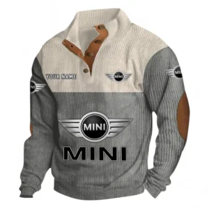 Urban Two-Door Men's Stand Up Collar Base Shirt CAR480 - Gray