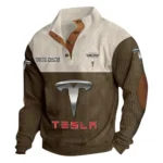 Eco-Friendly Car Men's Stand Up Collar Base Shirt CAR480 - Brown