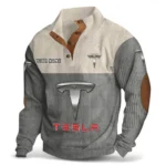 Zero-Emission Vehicle Men's Stand Up Collar Base Shirt CAR480 - Gray
