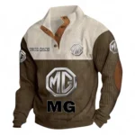 Historic Automobile Men's Stand Up Collar Base Shirt CAR480 - Brown