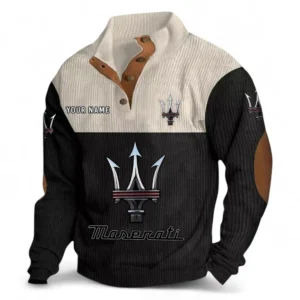 Luxury Car Men's Stand Up Collar Base Shirt CAR480 - Black