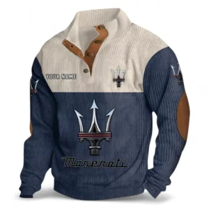 Sports Car Men's Stand Up Collar Base Shirt CAR480 - Navy Blue