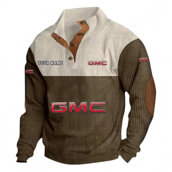 Full-Size Pickup Men's Stand Up Collar Base Shirt CAR480 - Brown