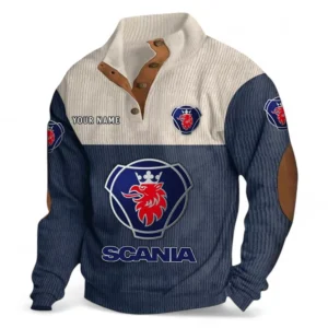 Long-Haul Vehicle Men's Stand Up Collar Base Shirt CAR480 - Navy Blue