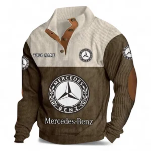 Grand Touring Auto Men's Stand Up Collar Base Shirt CAR480 - Brown