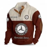 Premium Road Vehicle Men's Stand Up Collar Base Shirt CAR480 - Dark Red
