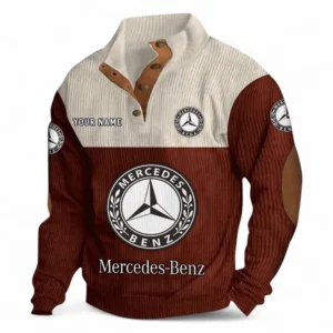 Premium Road Vehicle Men's Stand Up Collar Base Shirt CAR480 - Dark Red