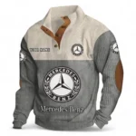 Luxury Touring Car Men's Stand Up Collar Base Shirt CAR480 - Gray