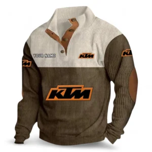 Extreme Terrain Bike Men's Stand Up Collar Base Shirt CAR480 - Brown