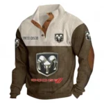 Sports Sedan Men's Stand Up Collar Base Shirt CAR480 - Brown