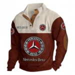 High-End Coupe Men's Stand Up Collar Base Shirt CAR480 - Dark Red