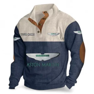 Stylish GT Car Men's Stand Up Collar Base Shirt CAR480 - Navy Blue
