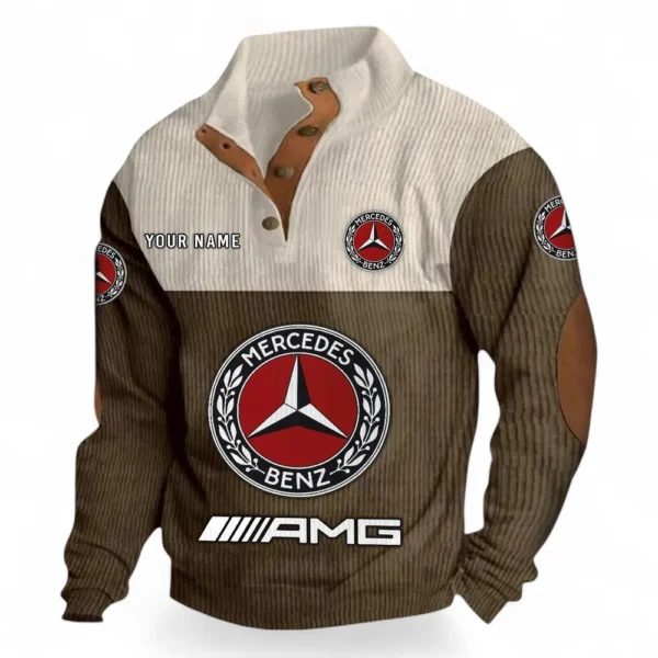 Dynamic Road Machine Men's Stand Up Collar Base Shirt CAR480 - Brown