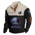 Compact Sedan Men's Stand Up Collar Base Shirt CAR480 - Black