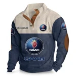 Turbocharged Hatchback Men's Stand Up Collar Base Shirt CAR480 - Navy Blue